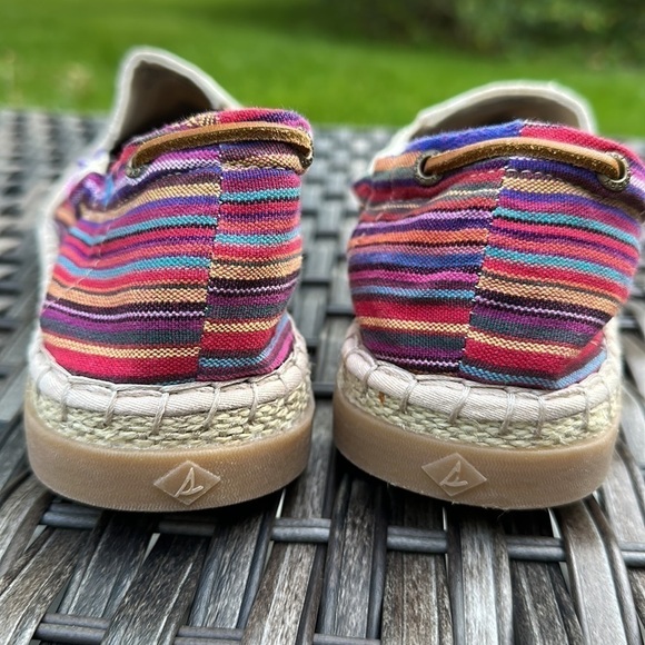 Nwot SPERRY TOP-SIDER Women's Laurel Reef Espadrille - Oatmeal/Caribbean Stripe - Picture 10 of 16